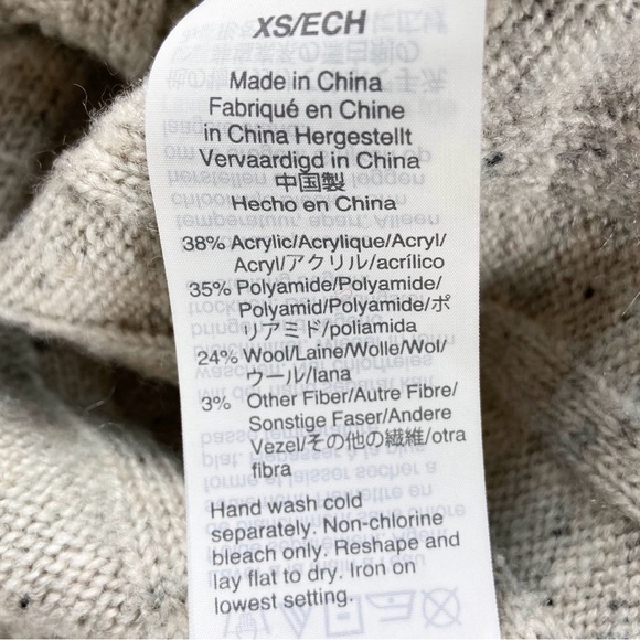 Madewell Wool Blend Sweater Women’s Size XS Donegal Evercrest Mock-Neck Knit Top - Picture 6 of 9